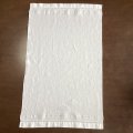 アルファベット刺繍とドロンワークのタオル