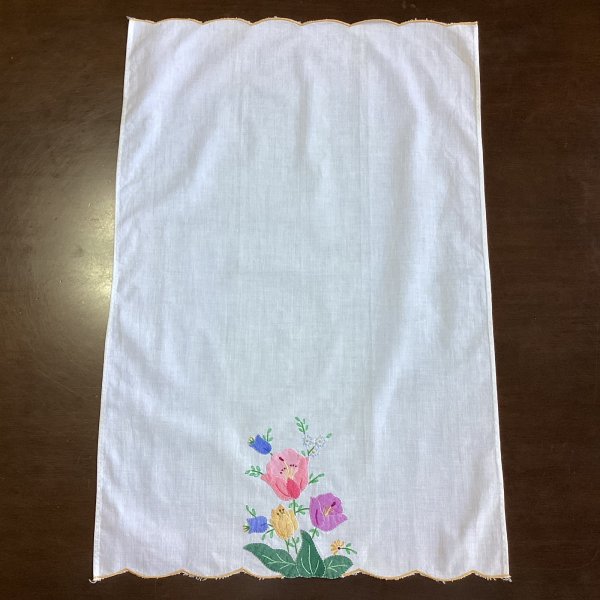 画像1: アップリケと刺繍のタオル (1)