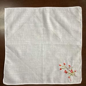 画像: 刺繍のハンカチ