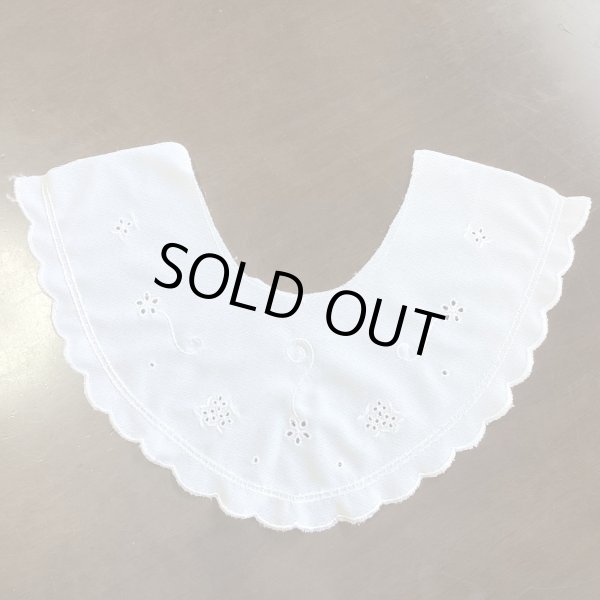 画像1: カットワークと刺繍の付け襟 (1)